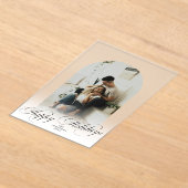 Elegant Arch 1 Photo Merry Christmas Holiday Card アクリル招待状 (レイダウン)