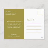 Elegant Arch Geometric Family Two Photo Christmas シーズンポストカード (裏面)