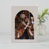 Elegant Arch Happy Valentine's Day Photo 箔シーズンカード (立ち正面)