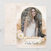 Elegant Arch Photo Graduation Announcement 招待状 (正面/裏面)