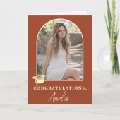 Elegant Arch Photo Graduation Congratulations  カード (正面)