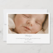 Elegant Arch Photo Newborn Baby Birth Announcement (裏面)