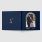 Elegant Arch Photo Typography Wedding ゲストブック (全面)