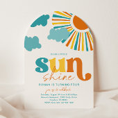 Elegant Arch Sun Birthday Invitation 招待状
