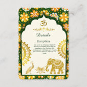 elegant arch & traditional hindu wedding エンクロージャーカード (正面)