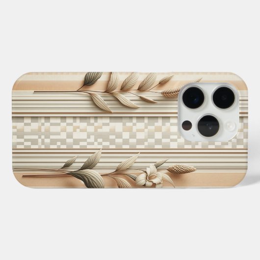Elegant Architectural Botanical Phone Case - Beige Case-Mate iPhoneケース (裏面 (横))