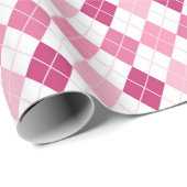 Elegant Argyle Pattern: Pink and Purple Delight ラッピングペーパー (ロールコーナー)