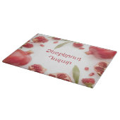 Elegant Armenian Pomegranate Glass Cutting Board カッティングボード (角)