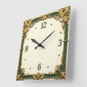 Elegant Art Deco スクエア壁時計 (傾斜)