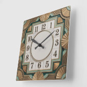 Elegant Art Deco スクエア壁時計 (傾斜)