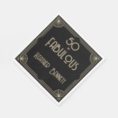 Elegant Art Deco 50 and Fabulous Birthday  スタンダードランチョンナプキン (角)