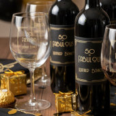 Elegant Art Deco 50 and Fabulous Birthday  ステムなしワイングラス