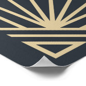 Elegant Art Deco 50 and Fabulous Birthday ポスター (角)