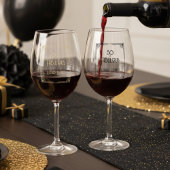 Elegant Art Deco 50 and Fabulous Birthday  ワインラベル