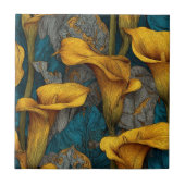 Elegant Art Deco Calle Lilies Tiles For Backsplash タイル (正面)