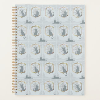 Elegant Art Deco Cats - Light Gray プランナー手帳