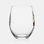 Elegant Art Deco couple customizable ステムなしワイングラス (右)