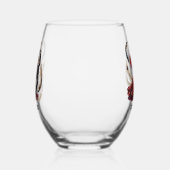 Elegant Art Deco couple customizable ステムなしワイングラス (左)