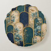 Elegant Art Deco Decorative Cushion ラウンドクッション (裏面)