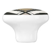 Elegant Art Deco Fan Design セラミックノブ (側面)