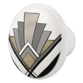 Elegant Art Deco Fan Design セラミックノブ (右)