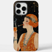 Elegant Art Deco Flapper Girl Case-Mate iPhoneケース (裏面)
