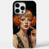 Elegant Art Deco Flapper Girl Case-Mate iPhoneケース (裏面)