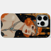 Elegant Art Deco Flapper Girl Case-Mate iPhoneケース (裏面 (横))
