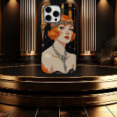 Elegant Art Deco Flapper Girl Case-Mate iPhoneケース