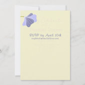 Elegant Art Deco Floral Lavender 80th Birthday  招待状 (裏面)