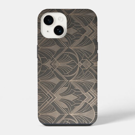 Elegant Art Deco Geometric Pattern iPhone Case iPhoneケース (裏面)