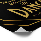 Elegant art deco Gold & Black flip flops ポスター (角)