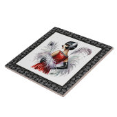 Elegant Art Deco lady  タイル (側面)