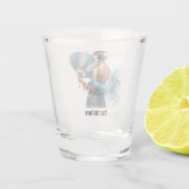 Elegant Art Deco lady customizable ショットグラス (裏面)