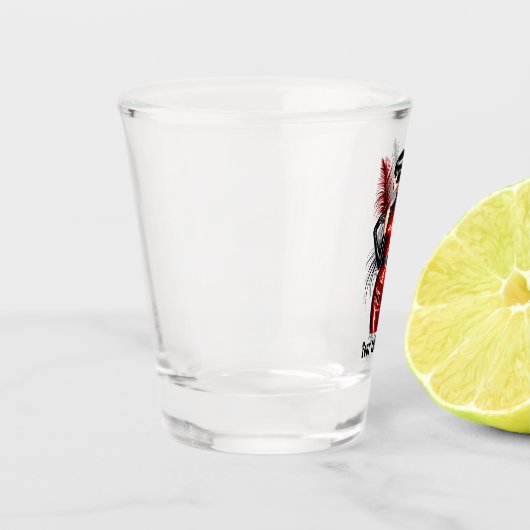 Elegant Art Deco lady customizable  ショットグラス (左)