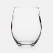 Elegant Art Deco lady customizable  ステムなしワイングラス (右)