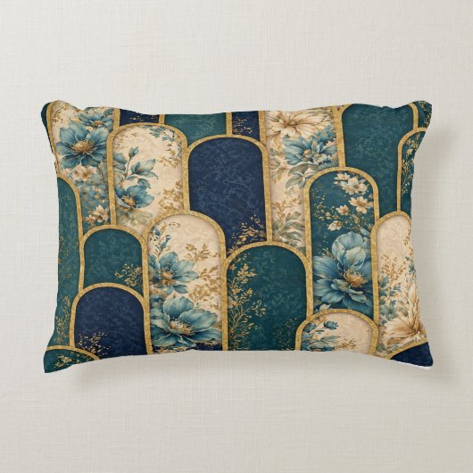 Elegant Art Deco Lumbar Cushion アクセントクッション (正面)