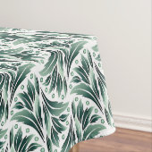 Elegant Art Deco Pattern with Green Foliage テーブルクロス (インサイチュ)