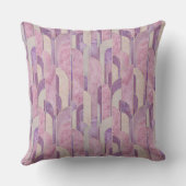 Elegant Art Deco Pink and Mauve クッション (裏面)
