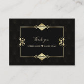 Elegant Art Deco QR Code for 1920s-Style Vegas Cas エンクロージャーカード (裏面)