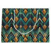 Elegant Art Deco tiled pattern  ラージペーパーバッグ (正面)