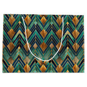 Elegant Art Deco tiled pattern  ラージペーパーバッグ (裏面)