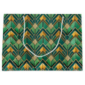 Elegant Art Deco tiled pattern  ラージペーパーバッグ (正面)
