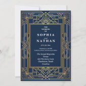 Elegant Art Deco Wedding Invitation 招待状 (正面)