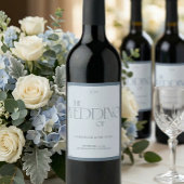 Elegant Art Deco Wedding Welcome Sign ワインラベル