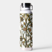 Elegant art nouveau botanical  bee stain glass ウォーターボトル (背面)