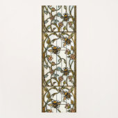 Elegant art nouveau botanical  bee stain glass ヨガマット (正面)