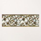 Elegant art nouveau botanical  bee stain glass ヨガマット (正面(横))