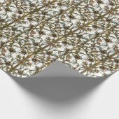 Elegant art nouveau botanical  bee stain glass ラッピングペーパー (角)