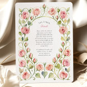 Elegant Art Nouveau Pink Rose Wedding 招待状